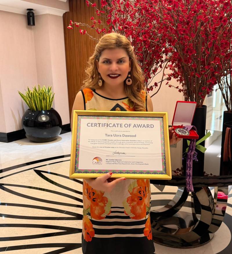 Tara uzra dawood honored carec gender green innovation award